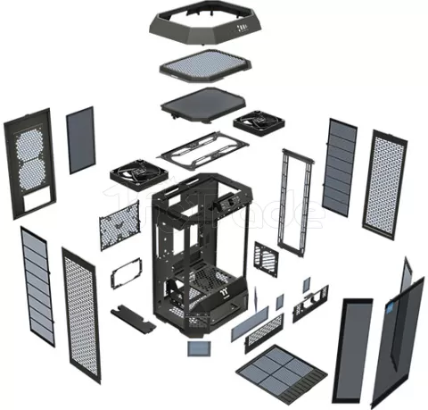 Photo de Boitier Mini Tour Micro ATX Thermaltake The Tower 300 avec panneaux vitrés (Noir)