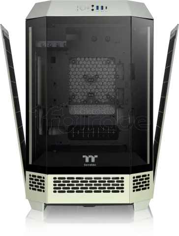 Photo de Boitier Mini Tour Micro ATX Thermaltake The Tower 300 avec panneaux vitrés (Vert)