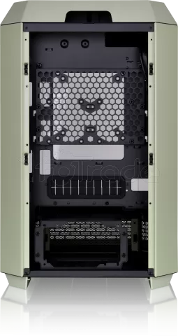 Photo de Boitier Mini Tour Micro ATX Thermaltake The Tower 300 avec panneaux vitrés (Vert)