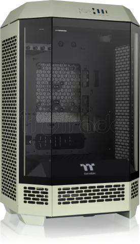 Photo de Boitier Mini Tour Micro ATX Thermaltake The Tower 300 avec panneaux vitrés (Vert)