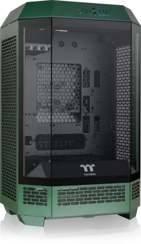 Photo de Boitier Mini Tour Micro ATX Thermaltake The Tower 300 avec panneaux vitrés (Vert/Noir)