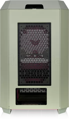 Photo de Boitier Mini Tour Micro ATX Thermaltake The Tower 300 avec panneaux vitrés (Vert/Rose)