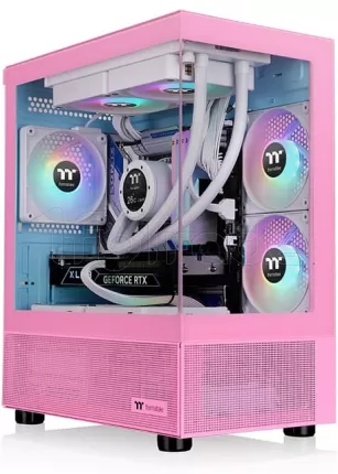 Photo de Boitier Mini Tour Micro ATX Thermaltake View 170 TG RGB avec panneau vitré (Rose)