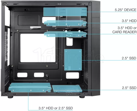 Photo de Boitier Mini Tour Micro ATX TooQ TQC-4701U3C-B (Noir)