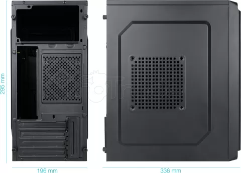 Photo de Boitier Mini Tour Micro ATX TooQ TQC-4702-SP + Alimentation 500W (Noir)