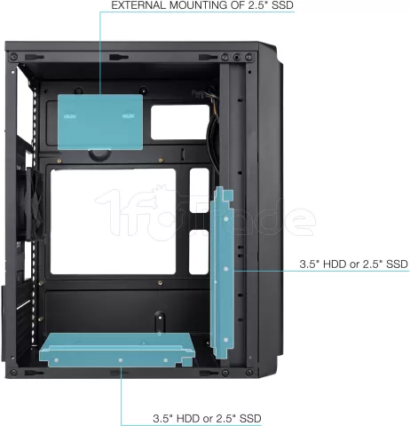 Photo de Boitier Mini Tour Micro ATX TooQ TQC-4702U3C-B (Noir)