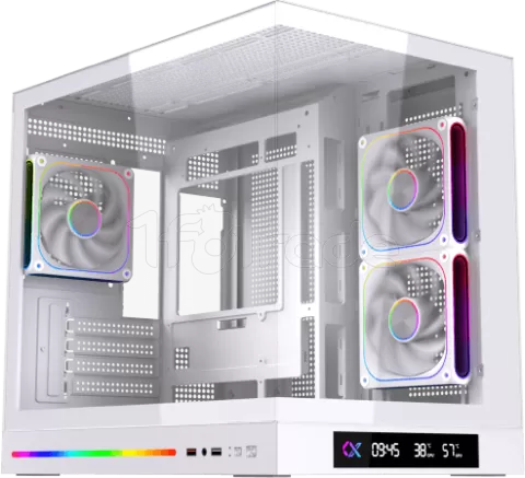 Photo de Boitier Mini Tour Micro ATX Xigmatek Cloud M Digital avec panneaux vitrés (Blanc)