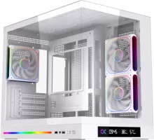 Photo de Boitier Mini Tour Micro ATX Xigmatek Cloud M Digital avec panneaux vitrés (Blanc)