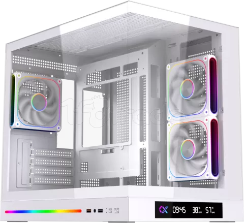 Photo de Boitier Mini Tour Micro ATX Xigmatek Cloud M Digital avec panneaux vitrés (Blanc)