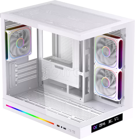 Photo de Boitier Mini Tour Micro ATX Xigmatek Cloud M Digital avec panneaux vitrés (Blanc)