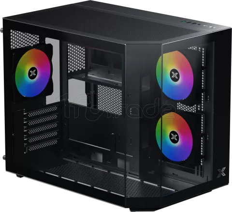 Photo de Boitier Mini Tour Micro ATX Xigmatek Cubi M RGB avec panneaux vitrés (Noir)