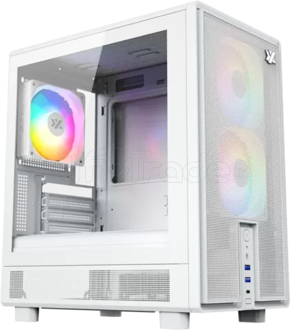 Photo de Boitier Mini Tour Micro ATX XYZ Atom RGB avec panneau vitré (Blanc)