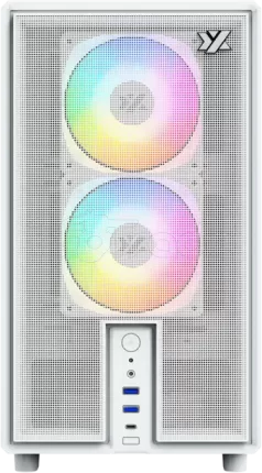 Photo de Boitier Mini Tour Micro ATX XYZ Atom RGB avec panneau vitré (Blanc)