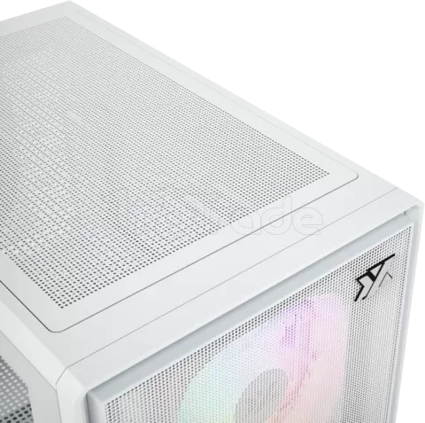 Photo de Boitier Mini Tour Micro ATX XYZ Atom RGB avec panneau vitré (Blanc)