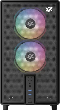 Photo de Boitier Mini Tour Micro ATX XYZ Atom RGB avec panneau vitré (Noir)