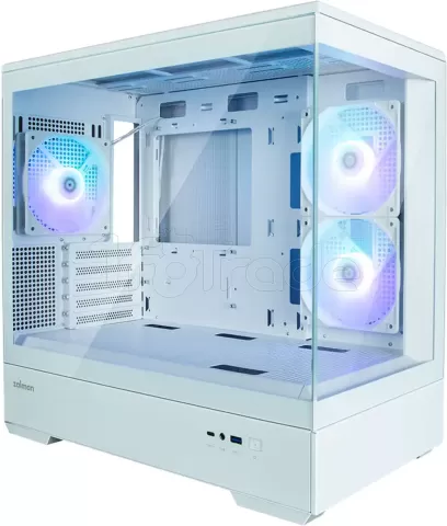 Photo de Boitier Mini Tour Micro ATX Zalman P30 RGB avec panneaux vitrés (Blanc)