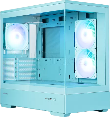 Photo de Boitier Mini Tour Micro ATX Zalman P30 V2 ARGB avec panneaux vitrés (Menthe)