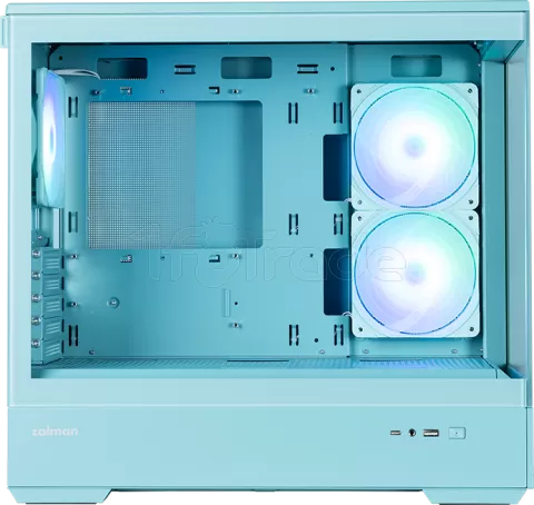 Photo de Boitier Mini Tour Micro ATX Zalman P30 V2 ARGB avec panneaux vitrés (Menthe)