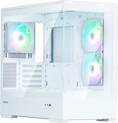 Photo de Boitier Mini Tour Micro ATX Zalman P30 V2 RGB avec panneaux vitrés (Blanc)