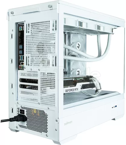 Photo de Boitier Mini Tour Micro ATX Zalman P30 V2 RGB avec panneaux vitrés (Blanc)
