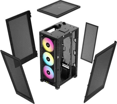 Photo de Boitier Mini Tour Mini-ITX Corsair iCue 2000D Airflow RGB (Noir)