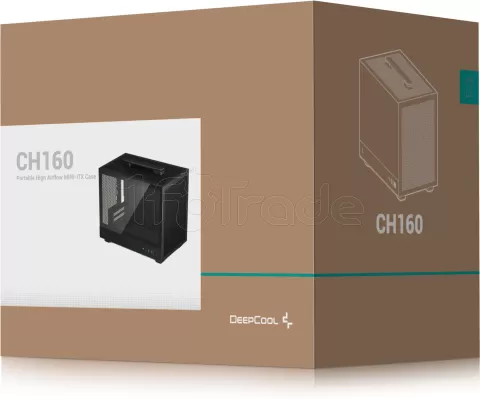 Photo de Boitier Mini Tour Mini ITX DeepCool CH160 avec panneau vitré (Noir)