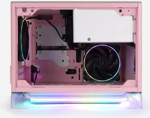 Photo de Boitier Mini Tour Mini ITX InWin A1 Plus RGB avec panneau vitré + Alimentation 650W (Rose)