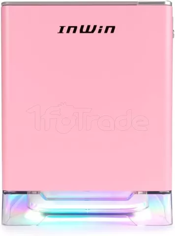 Photo de Boitier Mini Tour Mini ITX InWin A1 Plus RGB avec panneau vitré + Alimentation 650W (Rose)