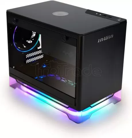 Photo de Boitier Mini Tour Mini ITX InWin A1 Prime RGB avec panneau vitré + Alimentation 750W (Noir)