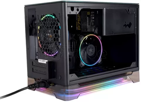 Photo de Boitier Mini Tour Mini ITX InWin A1 Prime RGB avec panneau vitré + Alimentation 750W (Noir)