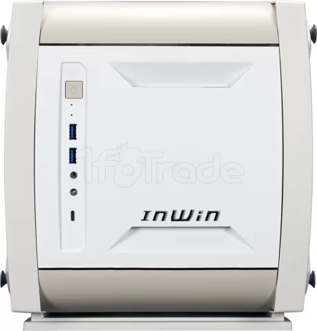 Photo de Boitier Mini Tour Mini ITX InWin Explorer avec panneaux vitrés (Blanc/Beige)