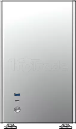 Photo de Boitier Mini Tour Mini ITX Jonsbo A4 avec panneaux vitrés (Argent)