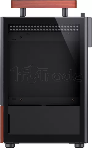 Photo de Boitier Mini Tour Mini ITX Jonsbo T6 avec panneau vitré (Noir/Bois)