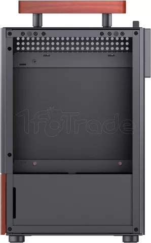 Photo de Boitier Mini Tour Mini ITX Jonsbo T6 avec panneau vitré (Noir/Bois)