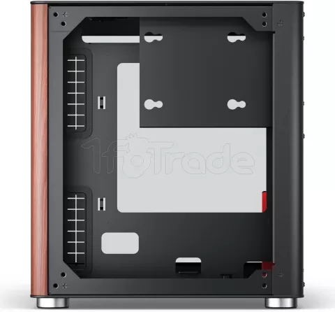 Photo de Boitier Mini Tour Mini ITX Jonsbo TK-0 avec panneaux vitrés (Noir/Bois)