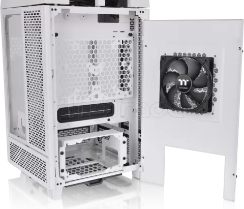 Photo de Boitier Mini Tour Mini ITX Thermaltake The Tower 100 avec panneaux vitrés (Blanc)