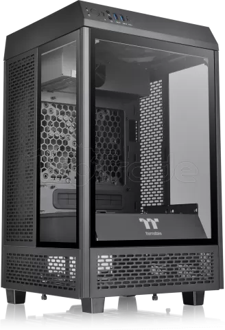 Photo de Boitier Mini Tour Mini ITX Thermaltake The Tower 100 avec panneaux vitrés (Noir)