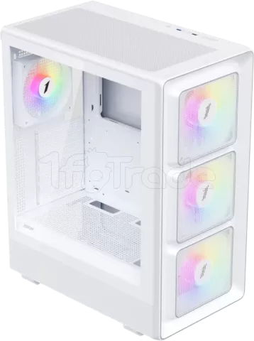Photo de Boitier Moyen Tour ATX 1stPlayer BR7 RGB avec panneaux vitrés (Blanc)