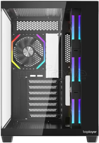Photo de Boitier Moyen Tour ATX 1stPlayer BV7 ARGB avec panneaux vitrés (Noir)