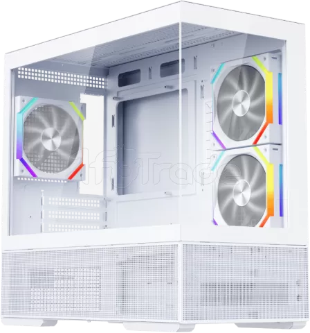 Photo de Boitier Moyen Tour ATX 1stPlayer CV6 RGB avec panneaux vitrés (Blanc)