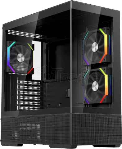 Photo de Boitier Moyen Tour ATX 1stPlayer CV7 ARGB avec panneaux vitrés (Noir)