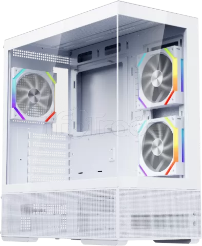 Photo de Boitier Moyen Tour ATX 1stPlayer CV7 RGB avec panneaux vitrés (Blanc)