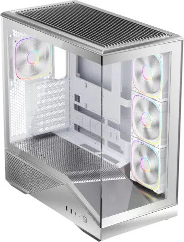 Photo de Boitier Moyen Tour ATX 1stPlayer GM7 RGB avec panneaux vitrés (Argent)