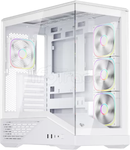 Photo de Boitier Moyen Tour ATX 1stPlayer GM7 RGB avec panneaux vitrés (Blanc)