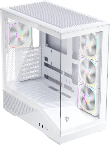 Photo de Boitier Moyen Tour ATX 1stPlayer GM7 RGB avec panneaux vitrés (Blanc)