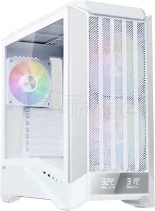 Photo de Boitier Moyen Tour ATX 1stPlayer GM8 RGB avec panneau vitré (Blanc)