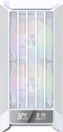 Photo de Boitier Moyen Tour ATX 1stPlayer GM8 RGB avec panneau vitré (Blanc)