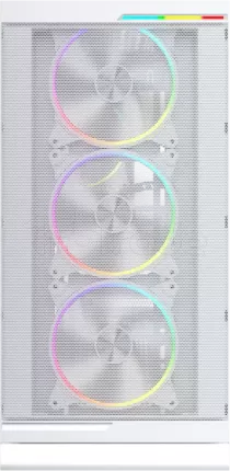 Photo de Boitier Moyen Tour ATX 1stPlayer GP8 RGB avec panneau vitré (Blanc)