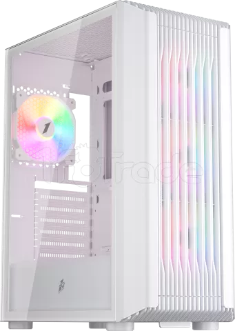 Photo de Boitier Moyen Tour ATX 1stPlayer H6 RGB avec panneau vitré (Blanc)