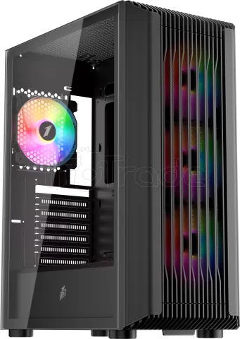 Photo de Boitier Moyen Tour ATX 1stPlayer H6 RGB avec panneau vitré (Noir)